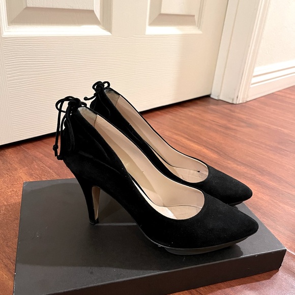 Furla Black Suede Pumps Great Condition - Picture 1 of 11